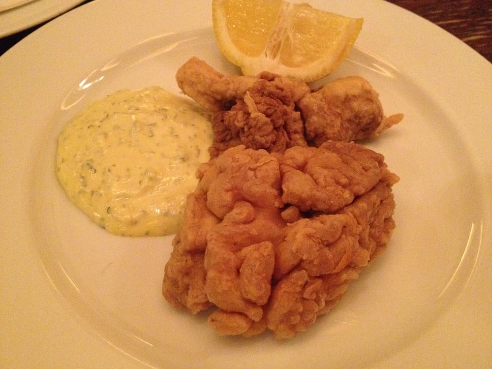Fried calf brain good but only if you're ok with mushy foods. Yelp