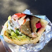 Photo of Irvine Farmers Market - Irvine, CA, United States. Super yummy gyros sold at a booth!