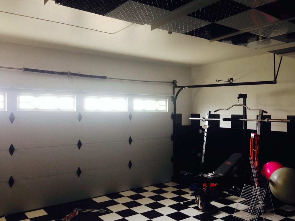 Garage Door Inside With Black Powder Coated Track Hardware To Photo Of Procraft Door And Glass Murrieta Ca United States Garage