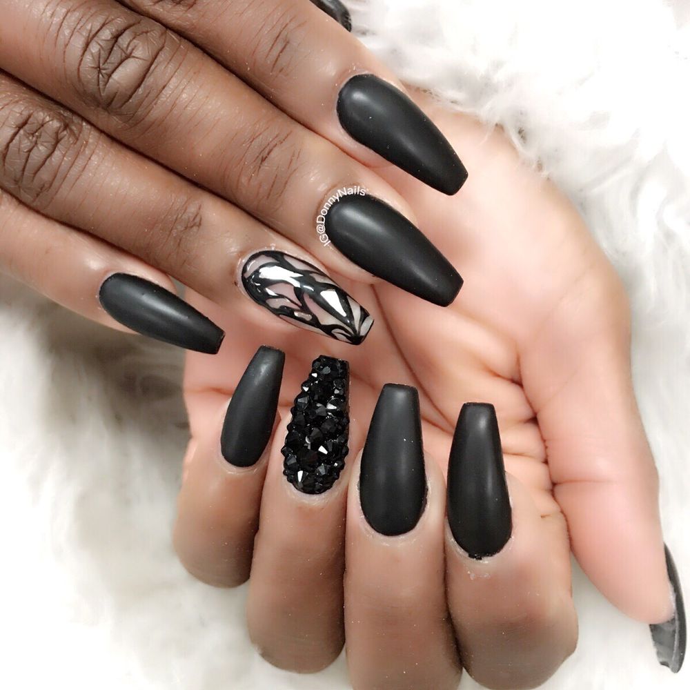 Black Matte Nails Yelp Photo Of Davi Nails Hyattsville Md United States Black Matte