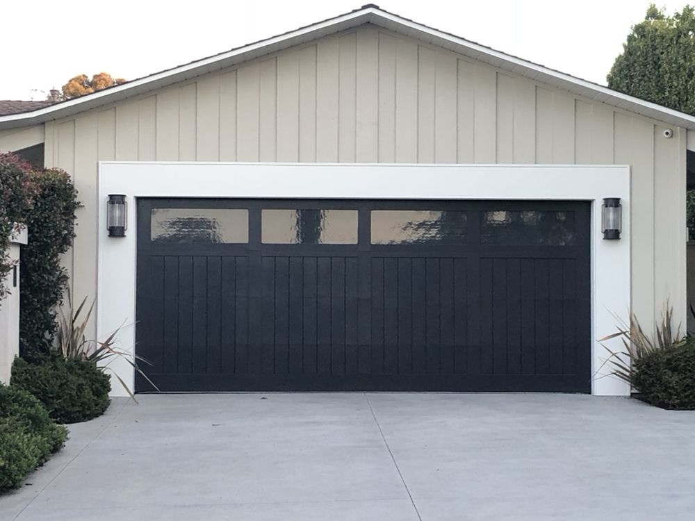 Customer Wood Stain Grade Garage Door Improve Your Curb