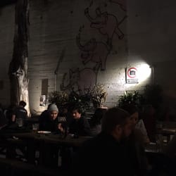 Zeitgeist - San Francisco, CA, United States. Pink elephants and a no photos or video sign. Oops.