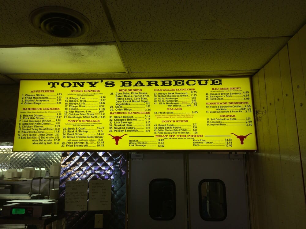 Tony’s Barbecue & Steakhouse 14 Photos & 27 Reviews Barbeque 3375