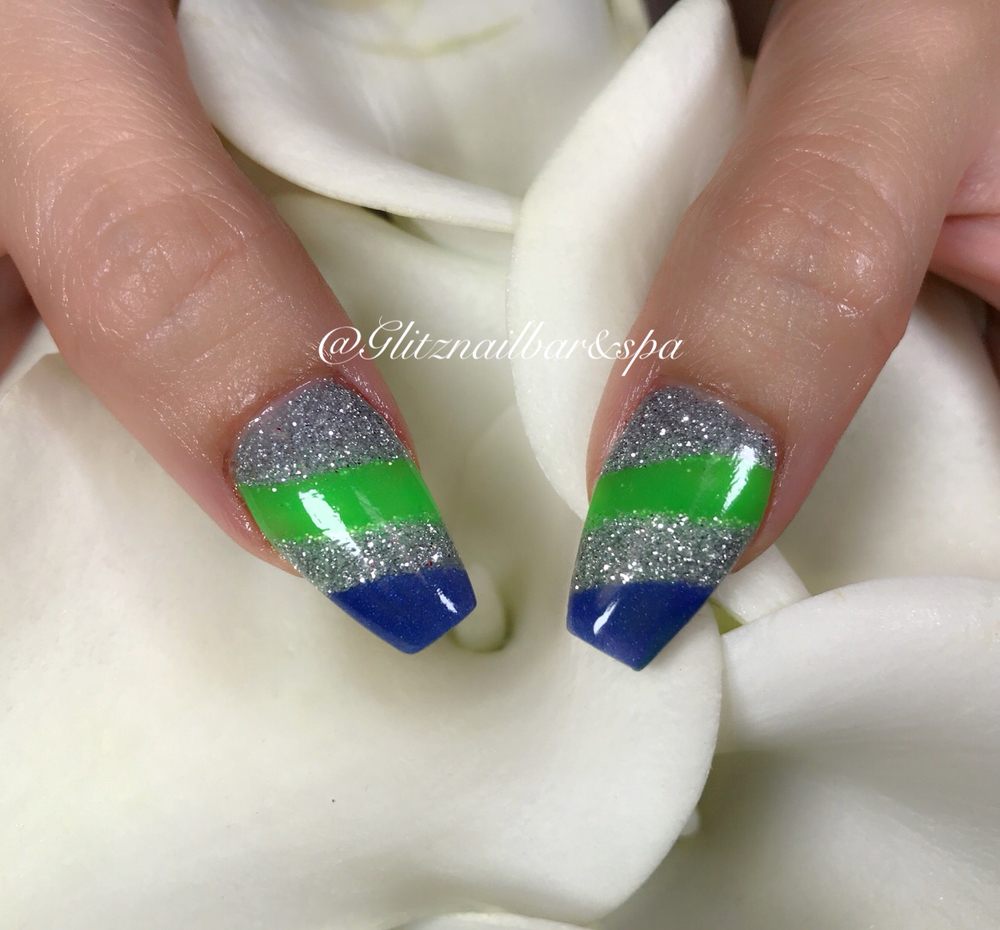 Seattle Seahawks Nails Yelp Photo Of Glitz Nail Bar Spa Pensacola Fl United States Seattle