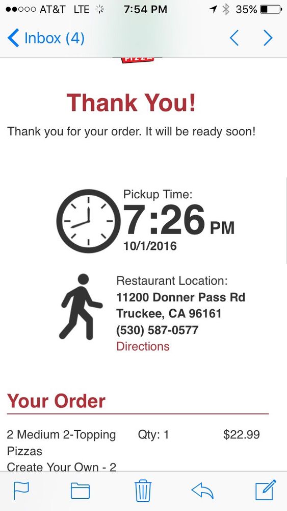Email Confirmation Which Is A Total Lie Yelp Photo Of Round Table Truckee Ca United States Email Confirmation Which