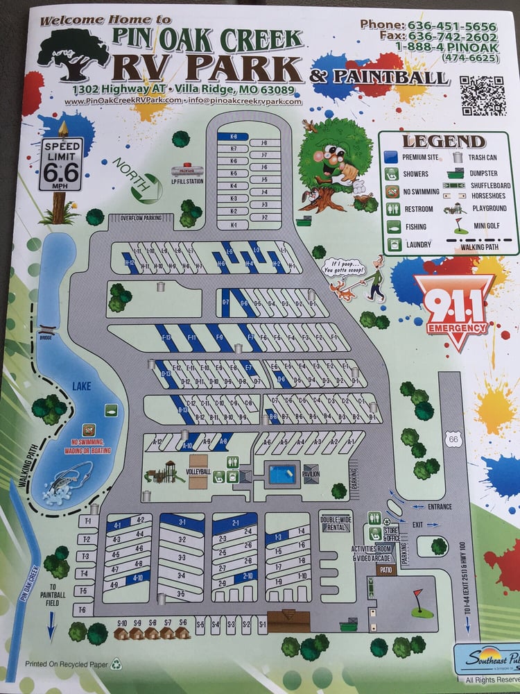 Pin Oak Creek RV Park Campgrounds 1302 Hwy At, Villa Ridge, MO