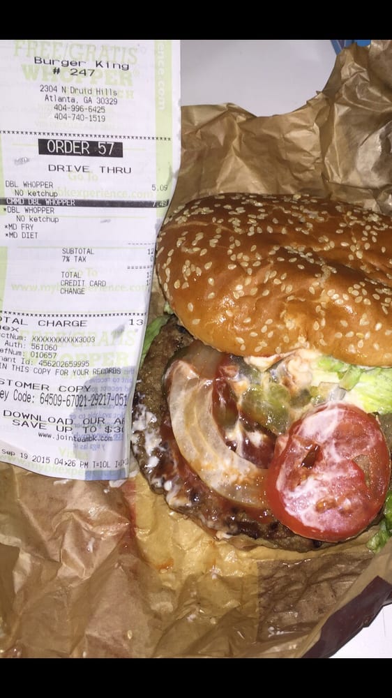 Burger King 10 Reviews Fast Food 2304 N Druid Hills Rd NE