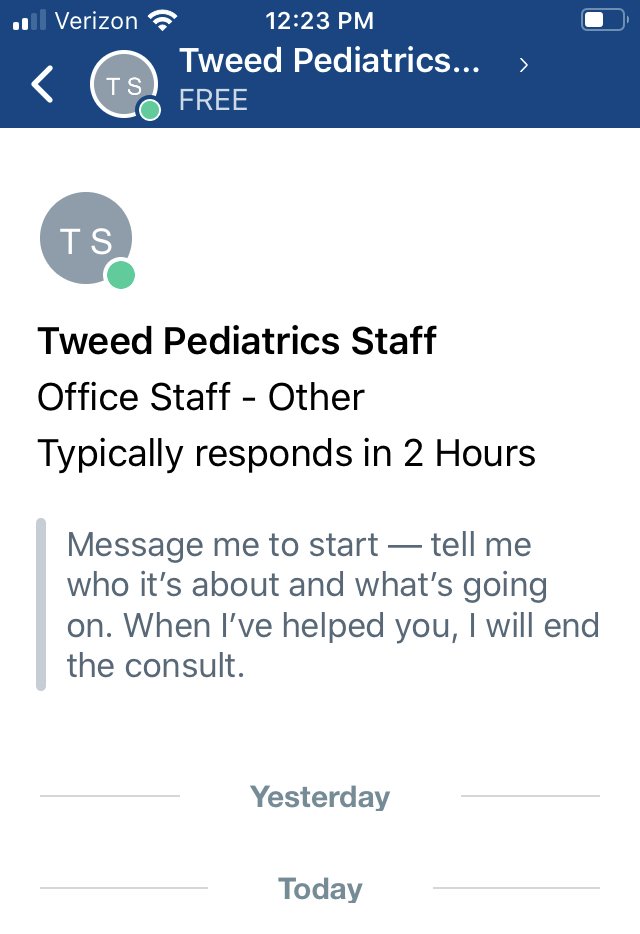 image of business Tweed Pediatrics