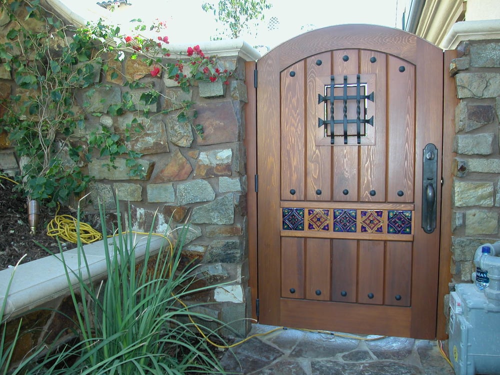 Custom Wood Gate by Garden Passages Featuring Speak-Easy ... Custom Wood Gate by Garden Passages Featuring SpeakEasy