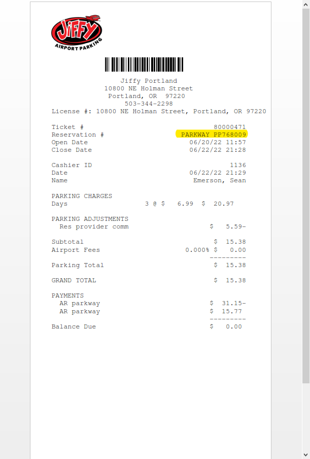 Thrifty Airport Parking
