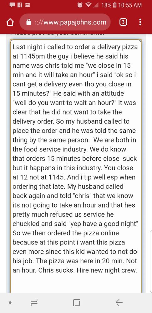 Papa Johns Pizza Papa Johns Pizza