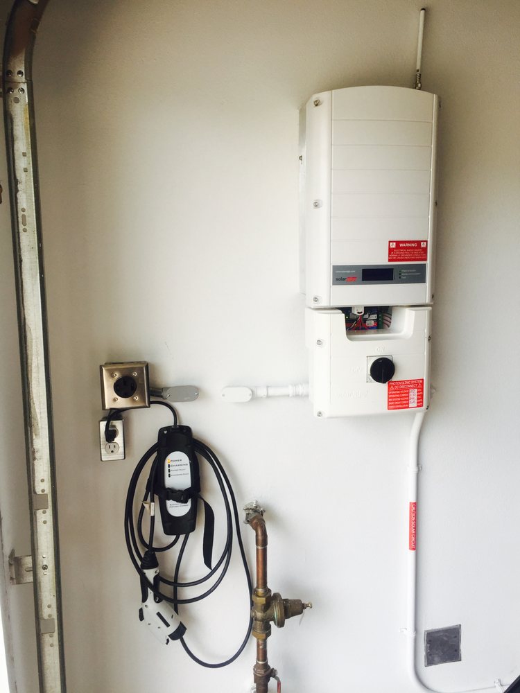 Solaredge Inverter And 240v Outlet For Ev Charger Installed In The Photo Of Sunshine Energy Orange Ca United States Solaredge Inverter And 240v