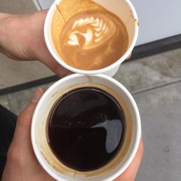 Dublin Barista School － Dublin, 愛爾蘭的相片。Latte Macchiato and Americano