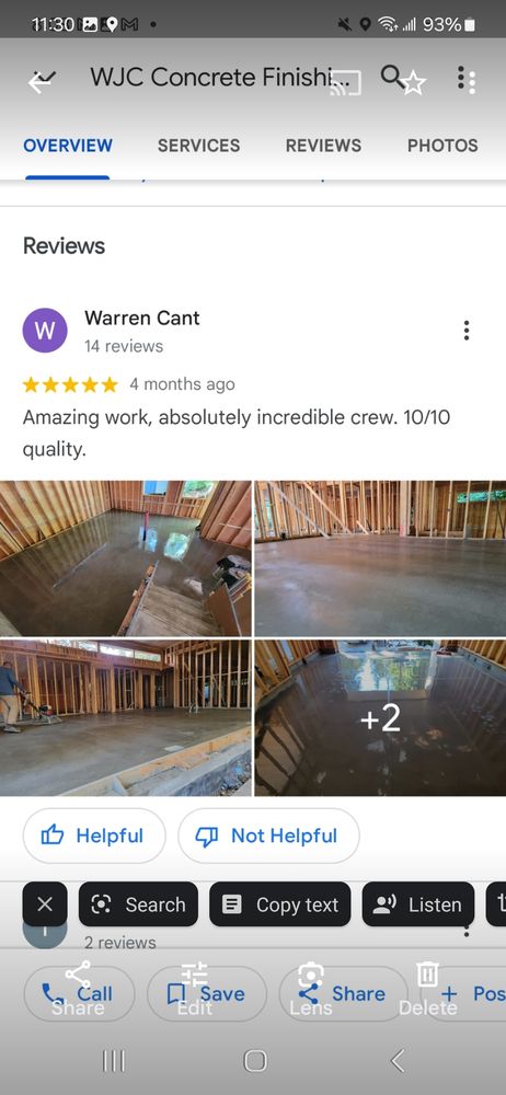 WJC Concrete Finishing