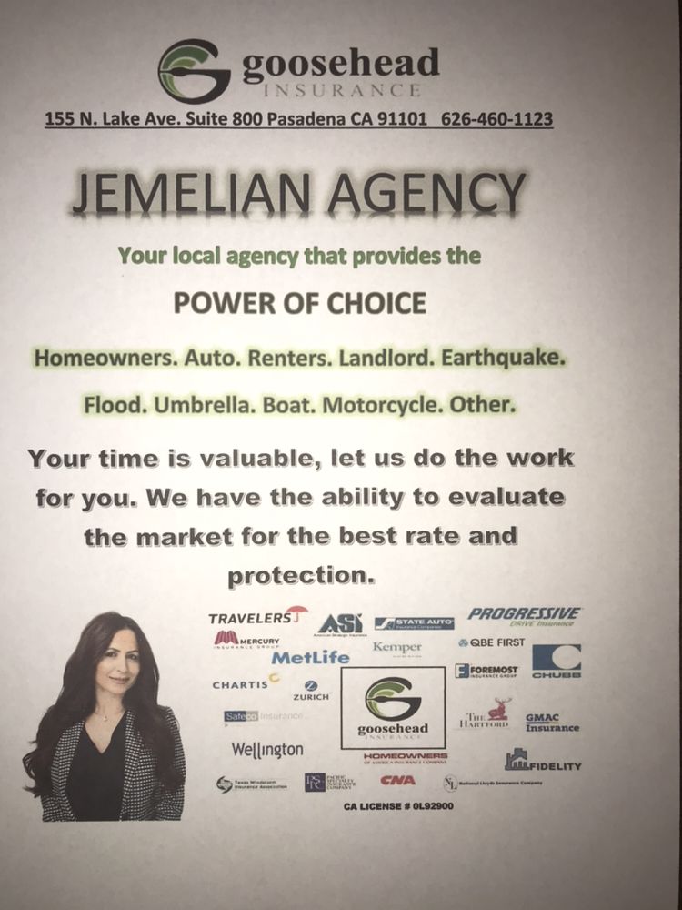 Anna Jemelian Goosehead Insurance Agent 155 N Lake Ave Pasadena Ca 91101