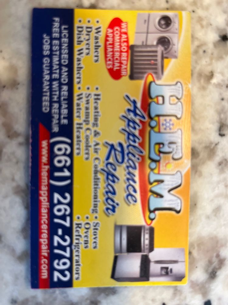 image of business HEM Appliance Repair