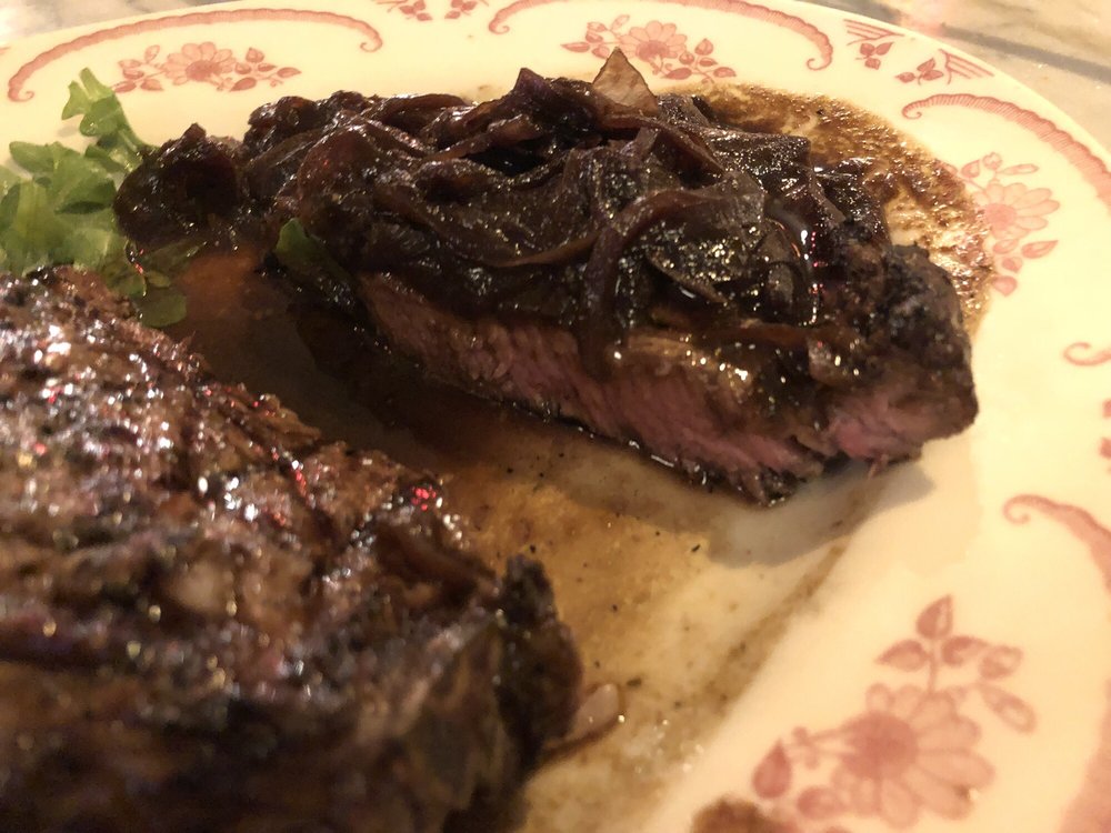 medium rare ribeye steak