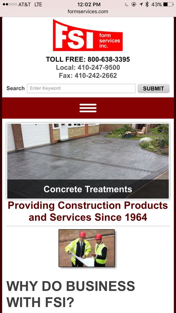 form services contractors 3119 hammonds ferry rd halethorpe md form services inc