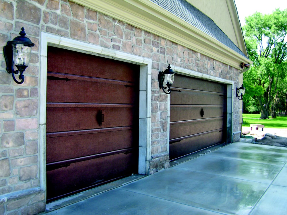These Are Steel Doors Powder Coated To Look Like Copper Flat Garage Photo Of Martin Garage Doors Nevada Las Vegas Nv United States