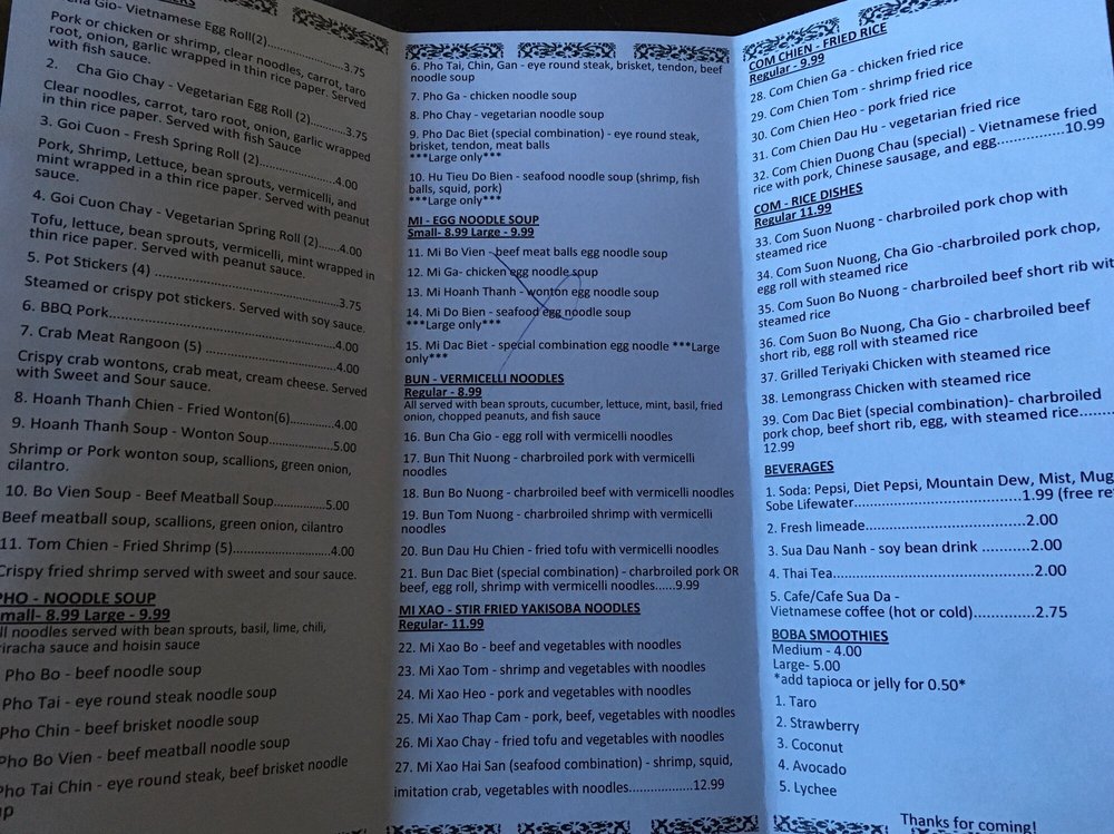 Online Menu of Pho Liberty Restaurant, Liberty Lake, Washington, 99019