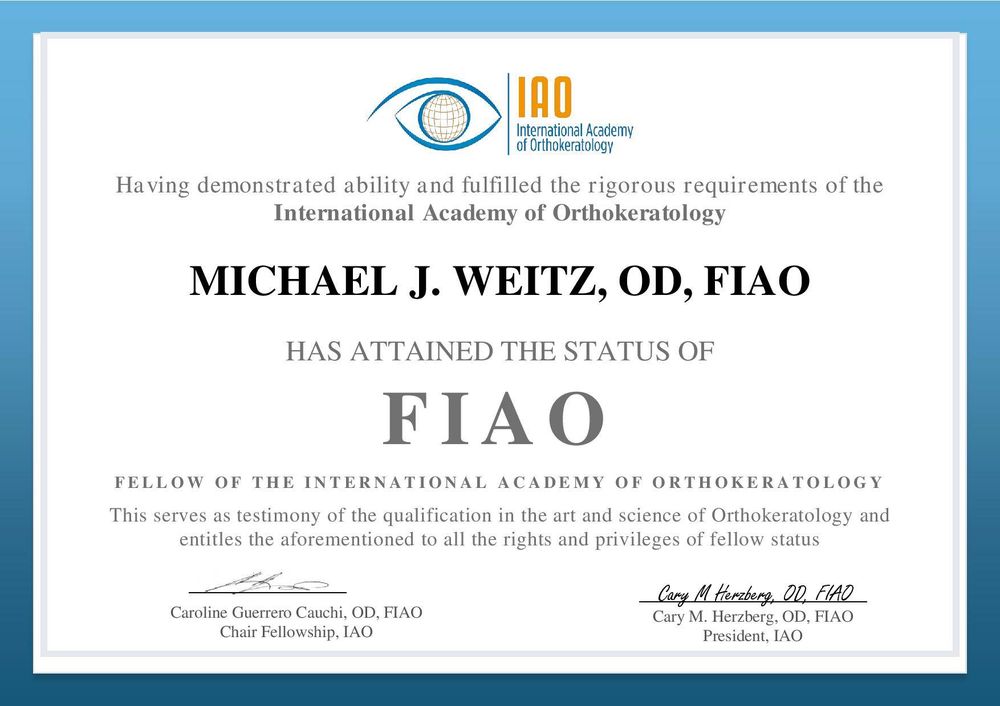 fellowship certificate from the international academy of what is iao certification