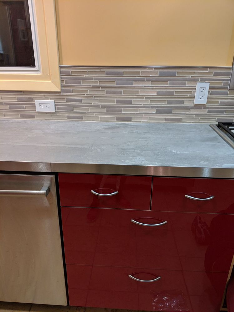 Countertop Tile With Schluter Edge And Backsplash Yelp Photo Of Unique Tile San Mateo Ca United States Countertop With