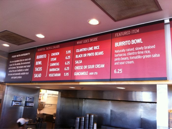 Chipotle menu Yelp