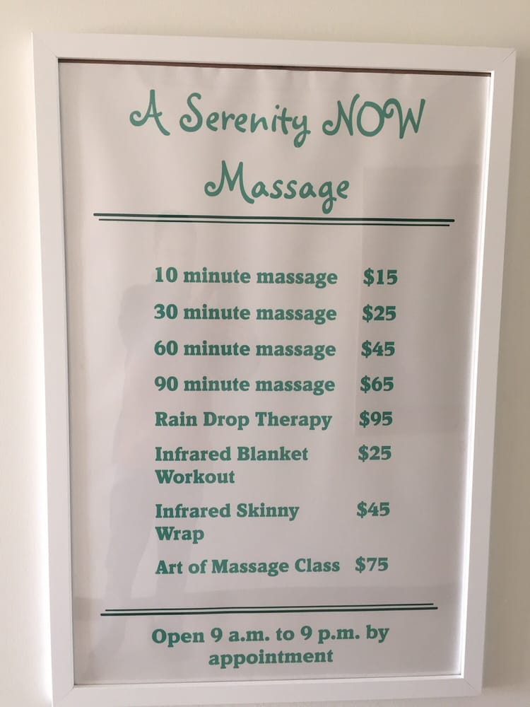 A Serenity NOW Massage 21 Reviews Massage 228 Miller Rd, Avon
