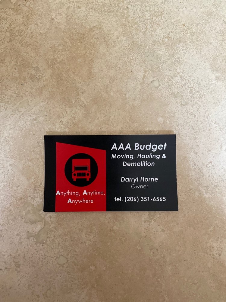 AAA Budget Moving, Hauling & Demolition