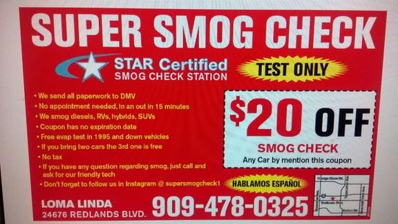 Super Smog 24676 Redlands Blvd Loma Linda Ca Automobile Smog