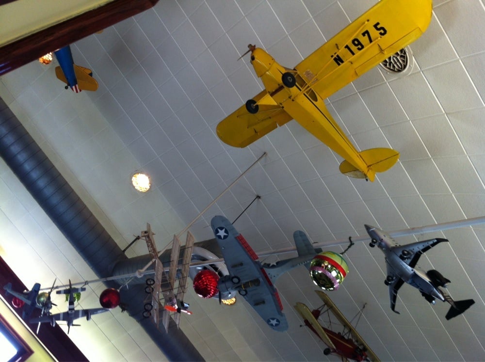 Model Airplanes Hanging From The Ceiling Yelp Photo Of Can Restaurant Barrington Il United States Model Airplanes Hanging From