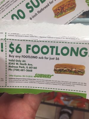 Subway coupons nl