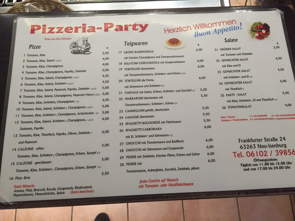 Pizzeria Party Neu Isenburg Pizzeria Party Neu Isenburg