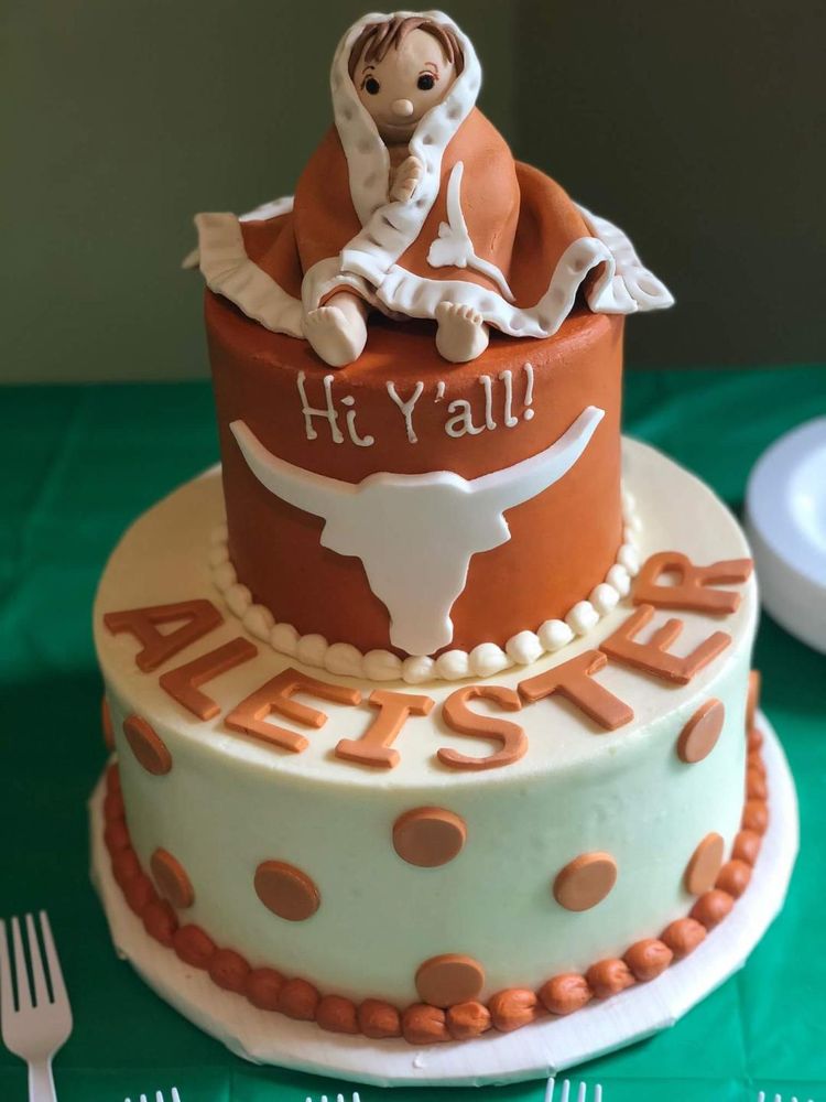 Ut Longhorn Theme Baby Shower Cake For My Daughter S Baby Shower Ut Longhorn Theme Baby Shower Cake For My Daughter S Baby Shower