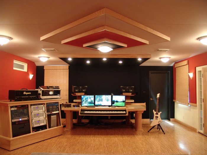 Composer Room With Stretched Fabric Wall Custom Ceiling Cloud And Classy Control Room Furniture Property Composer Room With Stretched Fabric Wall Custom Ceiling Cloud And Classy Control Room Furniture Property