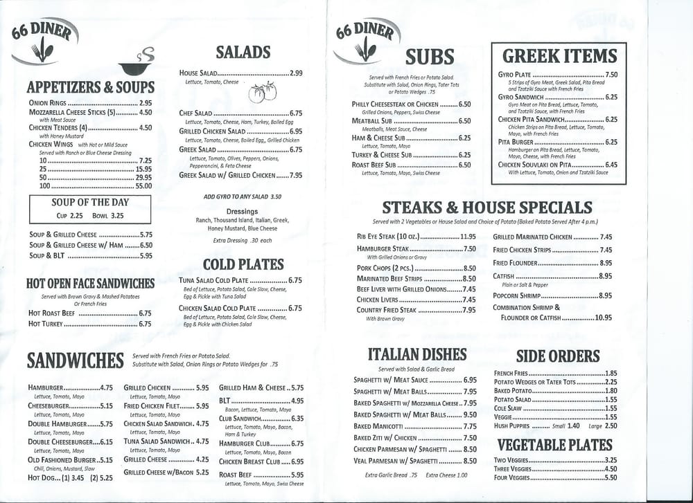 66 Diner 11 Photos Greek 1133 Old Hollow Rd, WinstonSalem, NC