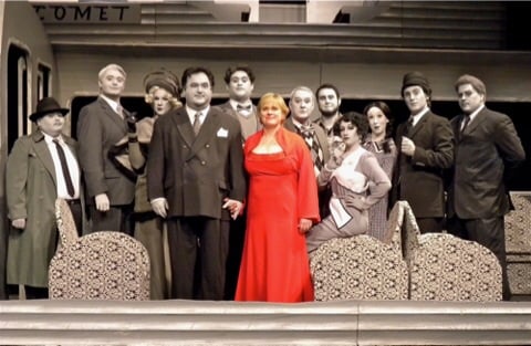 A Full Color Photograph Of The Cast And Lady In Red From Pegasus Photo Of Pegasus Theatre Dallas Tx United States A Full Color Photograph