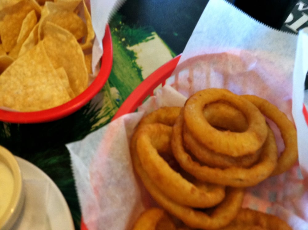 tasty onion rings didn t expect to see those here yelp