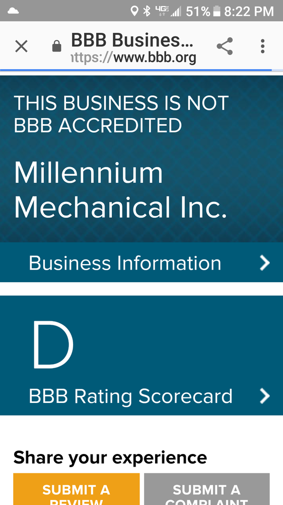 image of business Millennium Mechanical