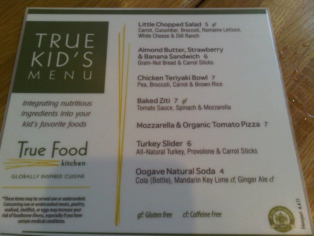 True Food Kitchen Newport Beach Ca Menu True Food Kitchen Newport Beach Ca Menu