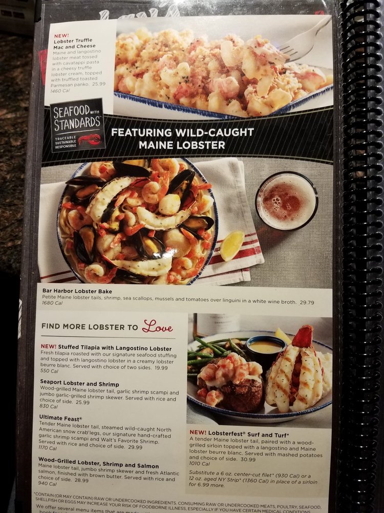 red lobster menu red lobster menu