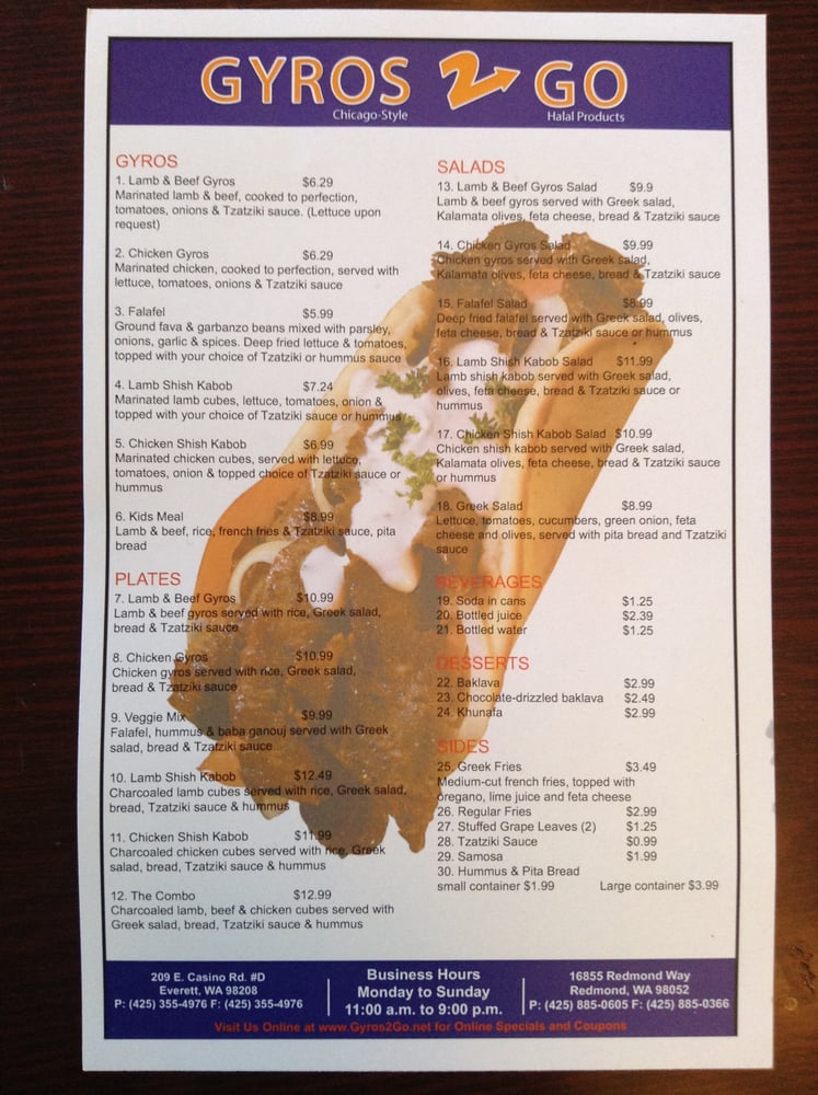 Gyros 2 Go 52 Photos & 276 Reviews Greek 16855 Redmond Way