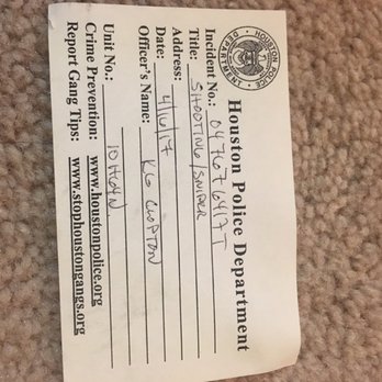 houston incident report