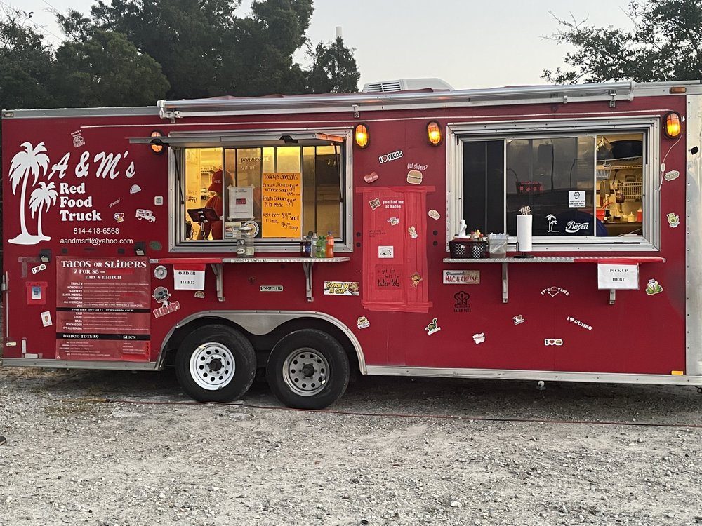 A & M's Red Food Truck