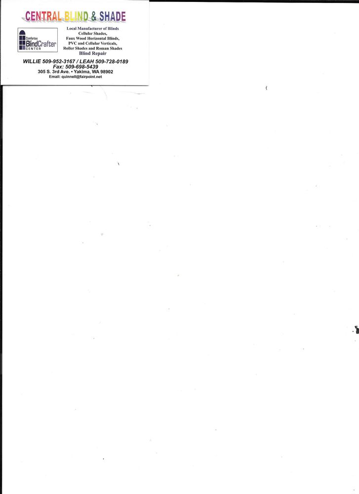 Central blind and shade