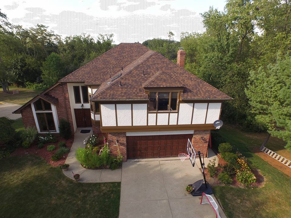 Drone Photo Of This Beauty With Landmark Pro Burnt Sienna Shingles 19 Photos For Eas Roofing