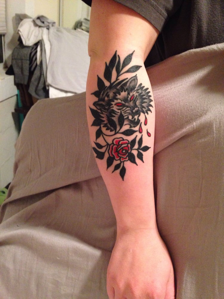traditional american wolf flash by johnny yelp traditional american wolf flash by johnny yelp