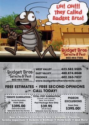 Budget Brothers Termite Pest Elimination 610 E Bell Rd Budget Brothers Termite Pest Elimination 610 E Bell Rd