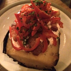 Hinoki & The Bird - Los Angeles, CA, United States. Roasted Yam with Crème Fraiche and Lardon