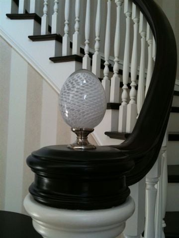 Brehat Glass Banister Finial Used In One Of Our Regular Designers